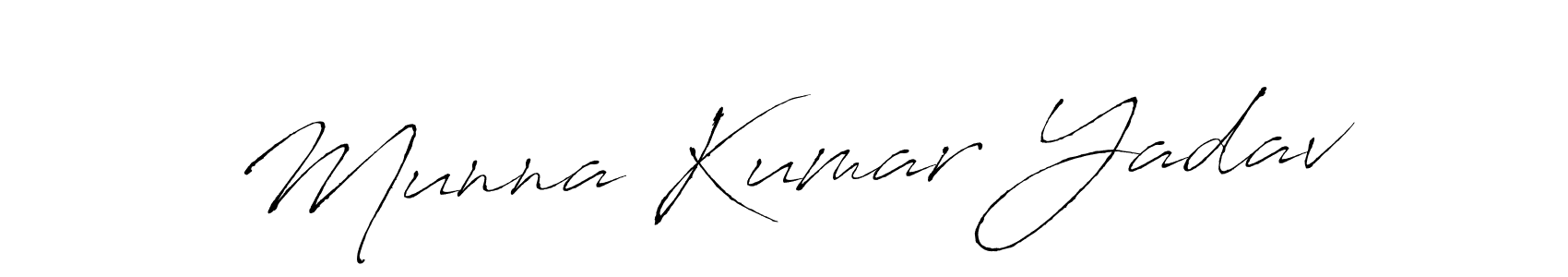 How to make Munna Kumar Yadav name signature. Use Antro_Vectra style for creating short signs online. This is the latest handwritten sign. Munna Kumar Yadav signature style 6 images and pictures png