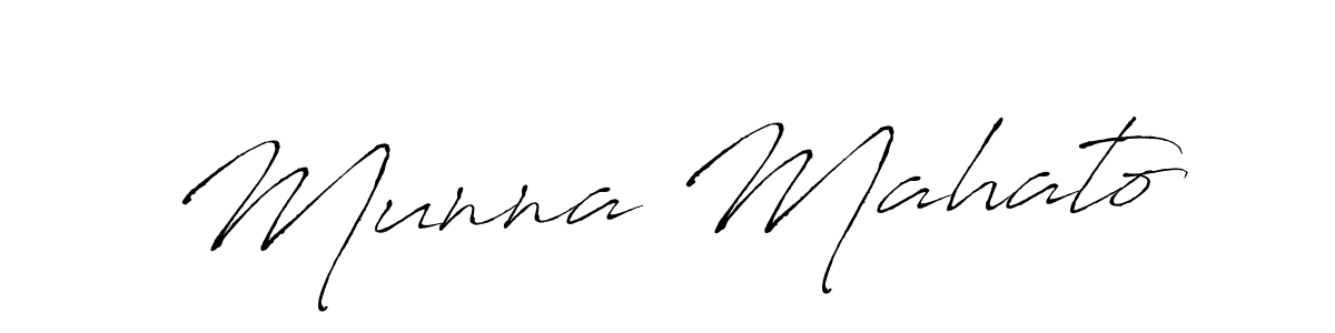 Make a beautiful signature design for name Munna Mahato. With this signature (Antro_Vectra) style, you can create a handwritten signature for free. Munna Mahato signature style 6 images and pictures png