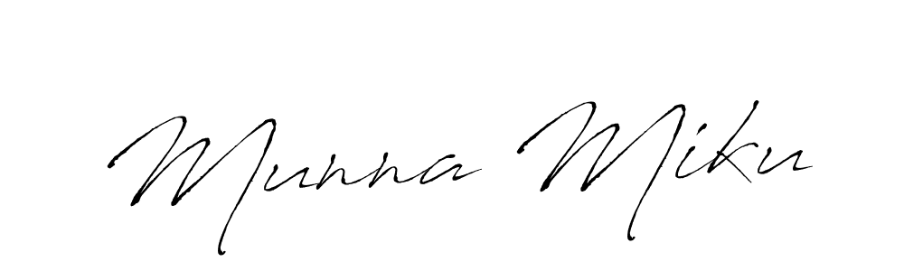 Antro_Vectra is a professional signature style that is perfect for those who want to add a touch of class to their signature. It is also a great choice for those who want to make their signature more unique. Get Munna Miku name to fancy signature for free. Munna Miku signature style 6 images and pictures png