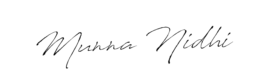 It looks lik you need a new signature style for name Munna Nidhi. Design unique handwritten (Antro_Vectra) signature with our free signature maker in just a few clicks. Munna Nidhi signature style 6 images and pictures png