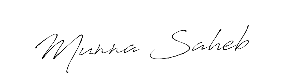 How to make Munna Saheb name signature. Use Antro_Vectra style for creating short signs online. This is the latest handwritten sign. Munna Saheb signature style 6 images and pictures png