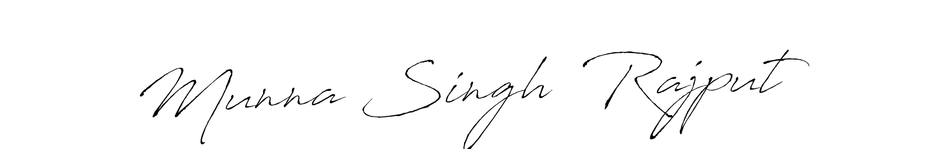 The best way (Antro_Vectra) to make a short signature is to pick only two or three words in your name. The name Munna Singh  Rajput include a total of six letters. For converting this name. Munna Singh  Rajput signature style 6 images and pictures png