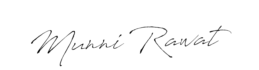 Design your own signature with our free online signature maker. With this signature software, you can create a handwritten (Antro_Vectra) signature for name Munni Rawat. Munni Rawat signature style 6 images and pictures png