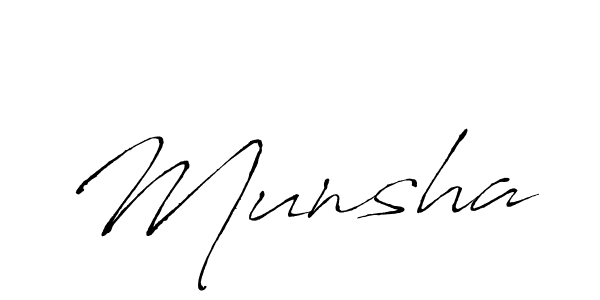 How to make Munsha signature? Antro_Vectra is a professional autograph style. Create handwritten signature for Munsha name. Munsha signature style 6 images and pictures png