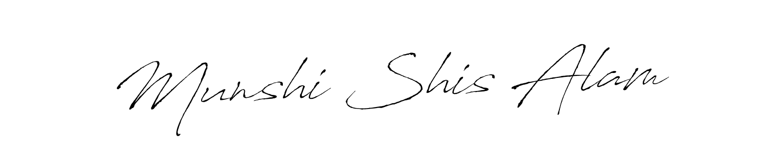 Similarly Antro_Vectra is the best handwritten signature design. Signature creator online .You can use it as an online autograph creator for name Munshi Shis Alam. Munshi Shis Alam signature style 6 images and pictures png