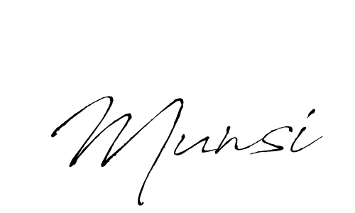 Make a beautiful signature design for name Munsi. With this signature (Antro_Vectra) style, you can create a handwritten signature for free. Munsi signature style 6 images and pictures png