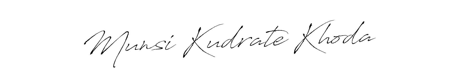 Make a beautiful signature design for name Munsi Kudrate Khoda. With this signature (Antro_Vectra) style, you can create a handwritten signature for free. Munsi Kudrate Khoda signature style 6 images and pictures png