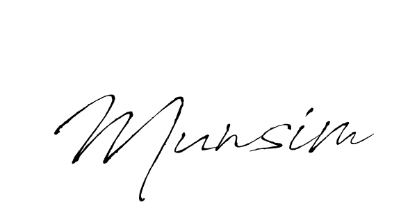 Create a beautiful signature design for name Munsim. With this signature (Antro_Vectra) fonts, you can make a handwritten signature for free. Munsim signature style 6 images and pictures png