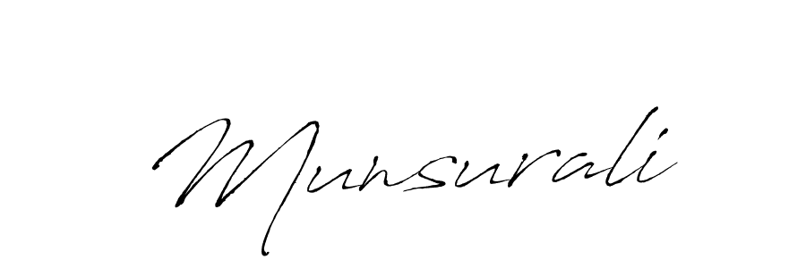 The best way (Antro_Vectra) to make a short signature is to pick only two or three words in your name. The name Munsurali include a total of six letters. For converting this name. Munsurali signature style 6 images and pictures png