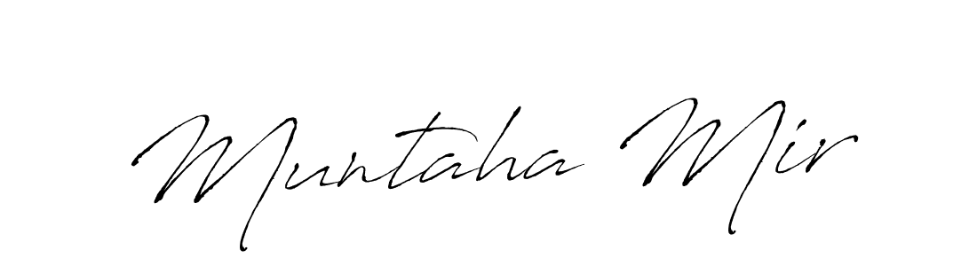 Design your own signature with our free online signature maker. With this signature software, you can create a handwritten (Antro_Vectra) signature for name Muntaha Mir. Muntaha Mir signature style 6 images and pictures png