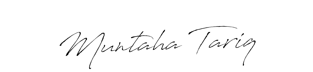 You should practise on your own different ways (Antro_Vectra) to write your name (Muntaha Tariq) in signature. don't let someone else do it for you. Muntaha Tariq signature style 6 images and pictures png