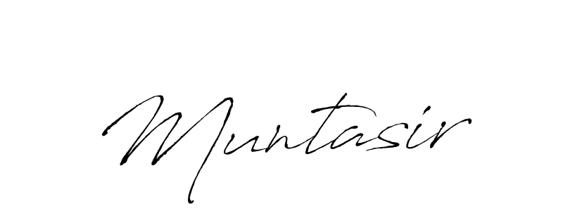 Design your own signature with our free online signature maker. With this signature software, you can create a handwritten (Antro_Vectra) signature for name Muntasir. Muntasir signature style 6 images and pictures png