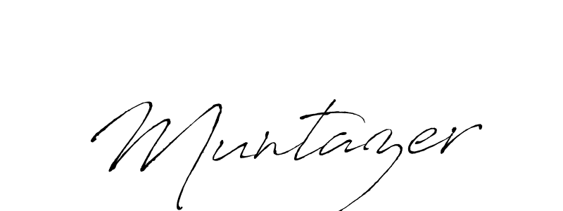 Design your own signature with our free online signature maker. With this signature software, you can create a handwritten (Antro_Vectra) signature for name Muntazer. Muntazer signature style 6 images and pictures png