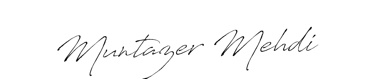 Muntazer Mehdi stylish signature style. Best Handwritten Sign (Antro_Vectra) for my name. Handwritten Signature Collection Ideas for my name Muntazer Mehdi. Muntazer Mehdi signature style 6 images and pictures png