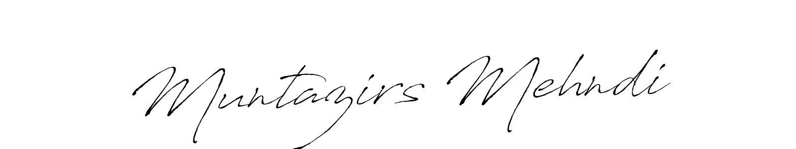 Also You can easily find your signature by using the search form. We will create Muntazirs Mehndi name handwritten signature images for you free of cost using Antro_Vectra sign style. Muntazirs Mehndi signature style 6 images and pictures png