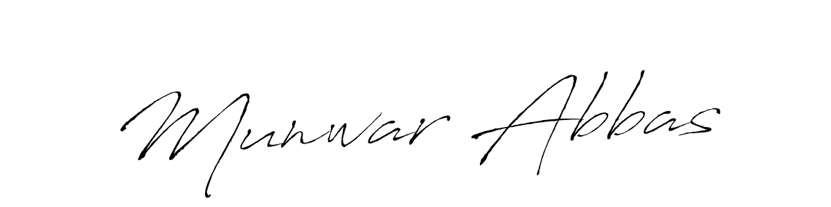 Make a beautiful signature design for name Munwar Abbas. With this signature (Antro_Vectra) style, you can create a handwritten signature for free. Munwar Abbas signature style 6 images and pictures png