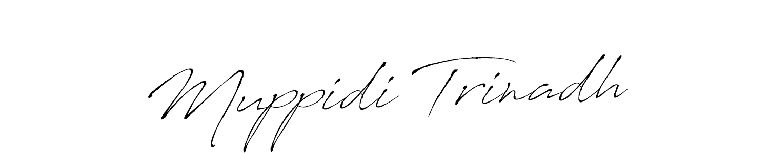 The best way (Antro_Vectra) to make a short signature is to pick only two or three words in your name. The name Muppidi Trinadh include a total of six letters. For converting this name. Muppidi Trinadh signature style 6 images and pictures png