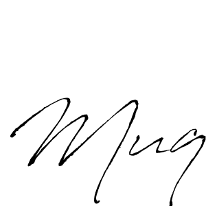 Muq stylish signature style. Best Handwritten Sign (Antro_Vectra) for my name. Handwritten Signature Collection Ideas for my name Muq. Muq signature style 6 images and pictures png