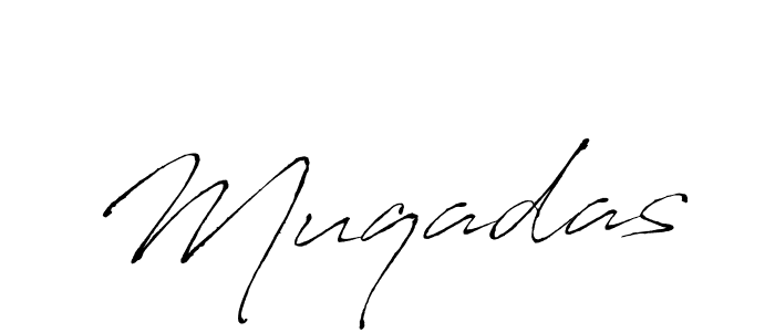 Create a beautiful signature design for name Muqadas. With this signature (Antro_Vectra) fonts, you can make a handwritten signature for free. Muqadas signature style 6 images and pictures png