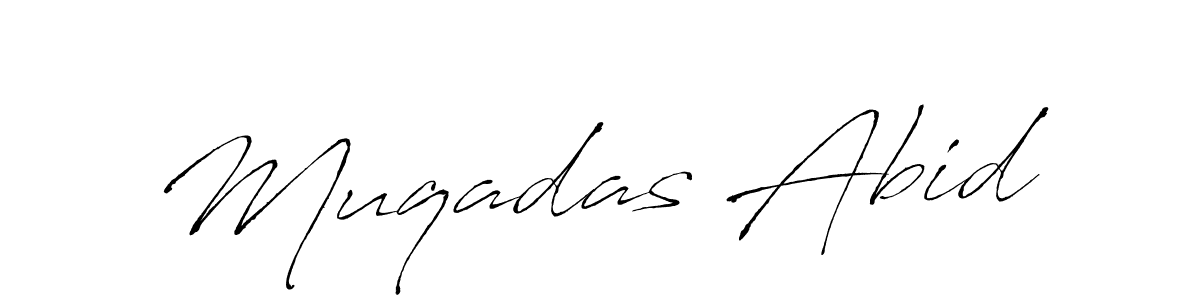 How to make Muqadas Abid signature? Antro_Vectra is a professional autograph style. Create handwritten signature for Muqadas Abid name. Muqadas Abid signature style 6 images and pictures png