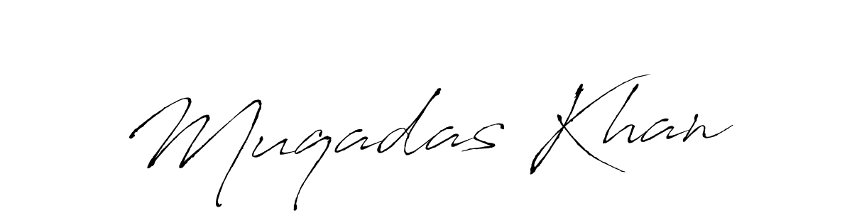 The best way (Antro_Vectra) to make a short signature is to pick only two or three words in your name. The name Muqadas Khan include a total of six letters. For converting this name. Muqadas Khan signature style 6 images and pictures png