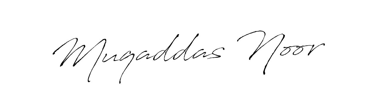 Use a signature maker to create a handwritten signature online. With this signature software, you can design (Antro_Vectra) your own signature for name Muqaddas Noor. Muqaddas Noor signature style 6 images and pictures png