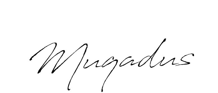 Design your own signature with our free online signature maker. With this signature software, you can create a handwritten (Antro_Vectra) signature for name Muqadus. Muqadus signature style 6 images and pictures png