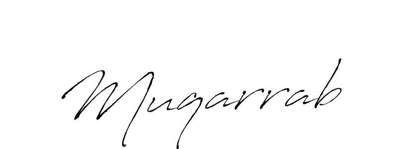 Make a beautiful signature design for name Muqarrab. With this signature (Antro_Vectra) style, you can create a handwritten signature for free. Muqarrab signature style 6 images and pictures png