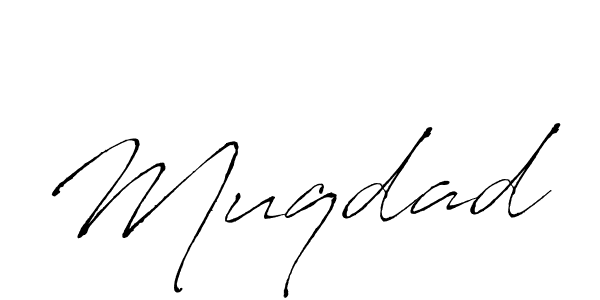 Design your own signature with our free online signature maker. With this signature software, you can create a handwritten (Antro_Vectra) signature for name Muqdad. Muqdad signature style 6 images and pictures png