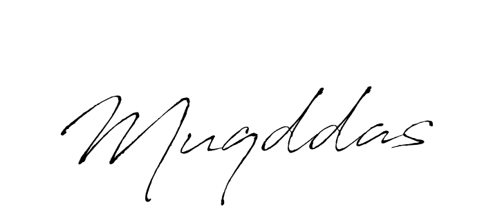 Create a beautiful signature design for name Muqddas. With this signature (Antro_Vectra) fonts, you can make a handwritten signature for free. Muqddas signature style 6 images and pictures png