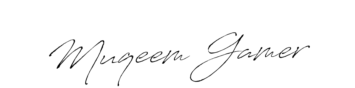 Muqeem Gamer stylish signature style. Best Handwritten Sign (Antro_Vectra) for my name. Handwritten Signature Collection Ideas for my name Muqeem Gamer. Muqeem Gamer signature style 6 images and pictures png