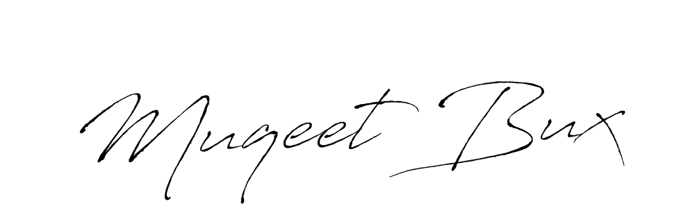 Muqeet Bux stylish signature style. Best Handwritten Sign (Antro_Vectra) for my name. Handwritten Signature Collection Ideas for my name Muqeet Bux. Muqeet Bux signature style 6 images and pictures png