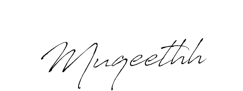 Use a signature maker to create a handwritten signature online. With this signature software, you can design (Antro_Vectra) your own signature for name Muqeethh. Muqeethh signature style 6 images and pictures png