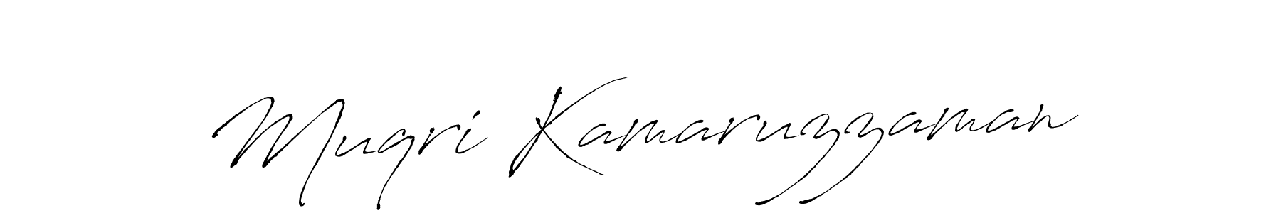 How to make Muqri Kamaruzzaman name signature. Use Antro_Vectra style for creating short signs online. This is the latest handwritten sign. Muqri Kamaruzzaman signature style 6 images and pictures png