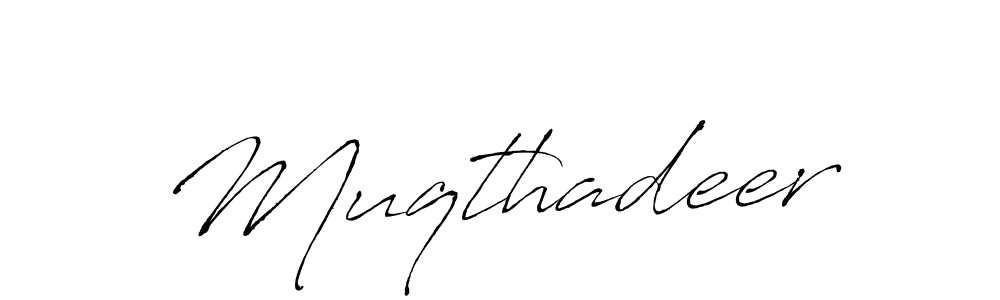 Use a signature maker to create a handwritten signature online. With this signature software, you can design (Antro_Vectra) your own signature for name Muqthadeer. Muqthadeer signature style 6 images and pictures png