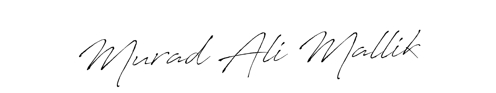 How to make Murad Ali Mallik name signature. Use Antro_Vectra style for creating short signs online. This is the latest handwritten sign. Murad Ali Mallik signature style 6 images and pictures png