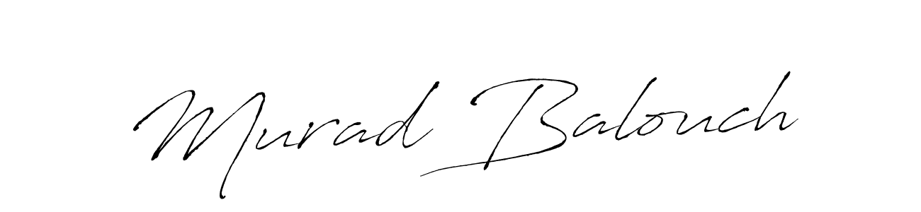 Make a beautiful signature design for name Murad Balouch. With this signature (Antro_Vectra) style, you can create a handwritten signature for free. Murad Balouch signature style 6 images and pictures png