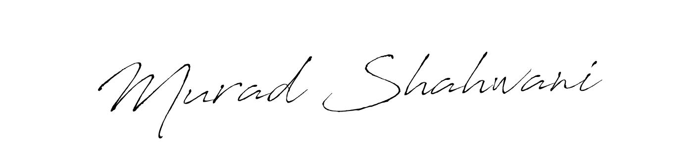 How to make Murad Shahwani name signature. Use Antro_Vectra style for creating short signs online. This is the latest handwritten sign. Murad Shahwani signature style 6 images and pictures png