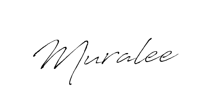 Muralee stylish signature style. Best Handwritten Sign (Antro_Vectra) for my name. Handwritten Signature Collection Ideas for my name Muralee. Muralee signature style 6 images and pictures png