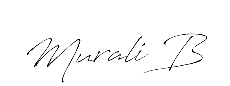 Murali B stylish signature style. Best Handwritten Sign (Antro_Vectra) for my name. Handwritten Signature Collection Ideas for my name Murali B. Murali B signature style 6 images and pictures png