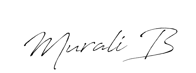 Murali B stylish signature style. Best Handwritten Sign (Antro_Vectra) for my name. Handwritten Signature Collection Ideas for my name Murali B. Murali B signature style 6 images and pictures png