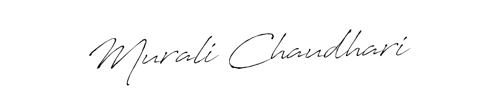 Antro_Vectra is a professional signature style that is perfect for those who want to add a touch of class to their signature. It is also a great choice for those who want to make their signature more unique. Get Murali Chaudhari name to fancy signature for free. Murali Chaudhari signature style 6 images and pictures png
