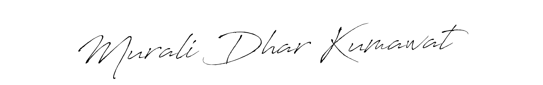 How to make Murali Dhar Kumawat name signature. Use Antro_Vectra style for creating short signs online. This is the latest handwritten sign. Murali Dhar Kumawat signature style 6 images and pictures png