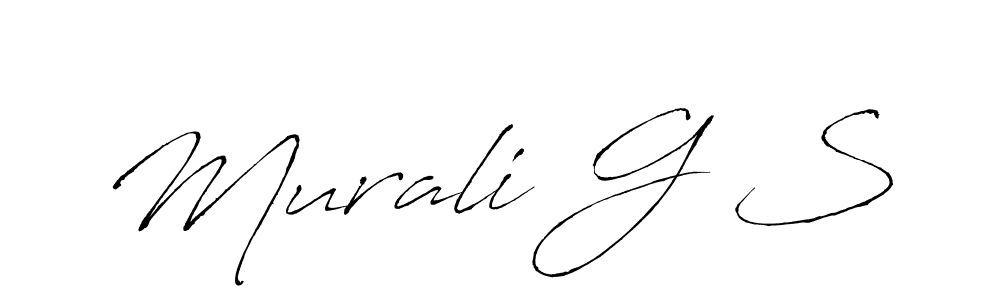 Best and Professional Signature Style for Murali G S. Antro_Vectra Best Signature Style Collection. Murali G S signature style 6 images and pictures png