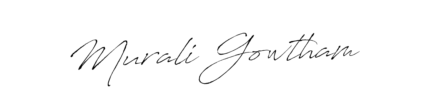 Also we have Murali Gowtham name is the best signature style. Create professional handwritten signature collection using Antro_Vectra autograph style. Murali Gowtham signature style 6 images and pictures png