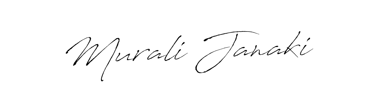 Create a beautiful signature design for name Murali Janaki. With this signature (Antro_Vectra) fonts, you can make a handwritten signature for free. Murali Janaki signature style 6 images and pictures png