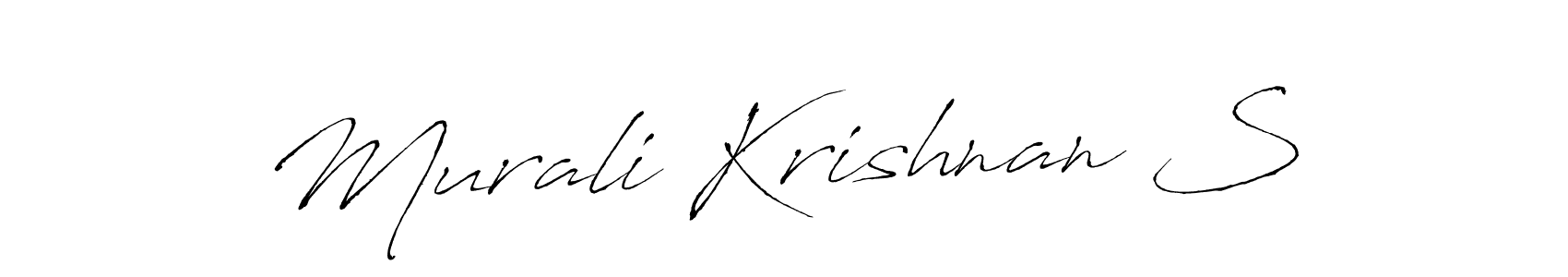 Similarly Antro_Vectra is the best handwritten signature design. Signature creator online .You can use it as an online autograph creator for name Murali Krishnan S. Murali Krishnan S signature style 6 images and pictures png