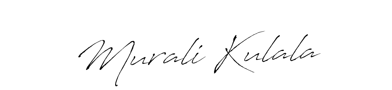 Create a beautiful signature design for name Murali Kulala. With this signature (Antro_Vectra) fonts, you can make a handwritten signature for free. Murali Kulala signature style 6 images and pictures png