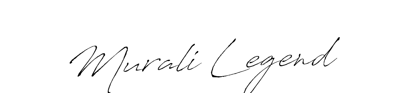 The best way (Antro_Vectra) to make a short signature is to pick only two or three words in your name. The name Murali Legend include a total of six letters. For converting this name. Murali Legend signature style 6 images and pictures png