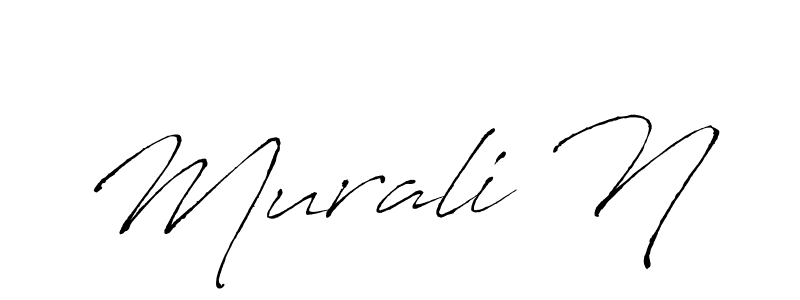 Antro_Vectra is a professional signature style that is perfect for those who want to add a touch of class to their signature. It is also a great choice for those who want to make their signature more unique. Get Murali N name to fancy signature for free. Murali N signature style 6 images and pictures png